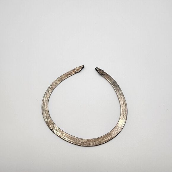 Vintage Sterling Silver Herringbone Bracelet